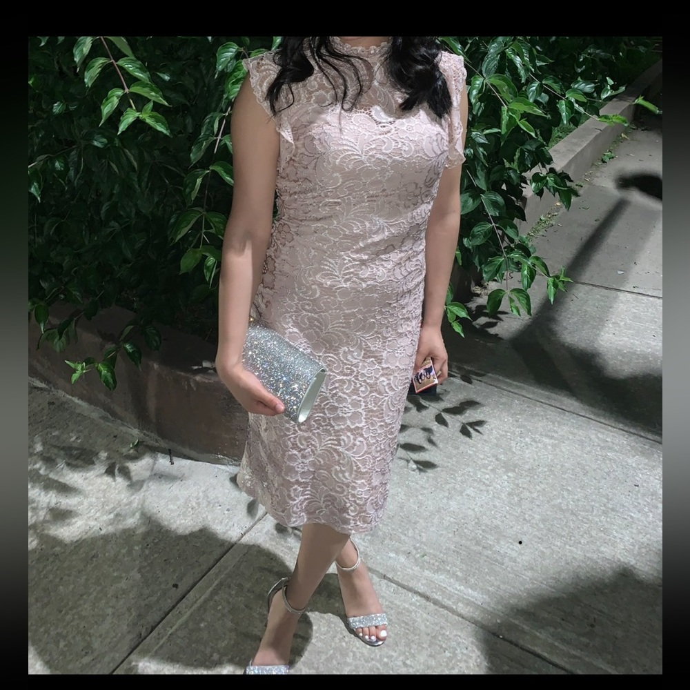 Used blush pink floral dress